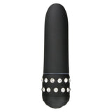 Vibrator Clasic Mic ToyJoy Diamond Petit Vibe - Negru, 11 cm - operare simply cu sistem twist-cap - detalii decorative cu strasuri, rezistent la apa - dimensiuni compacte si confortabile