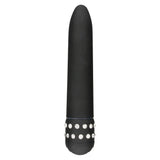 Vibrator Clasic ToyJoy Diamond Superb Vibe - Negru, 15.5 cm - operare simply cu sistem twist-cap - detalii decorative cu strasuri - dimensiuni compacte si confortabile
