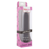 Vibrator Clasic ToyJoy Diamond Superb Vibe - Negru, 15.5 cm - operare simply cu sistem twist-cap - detalii decorative cu strasuri - dimensiuni compacte si confortabile