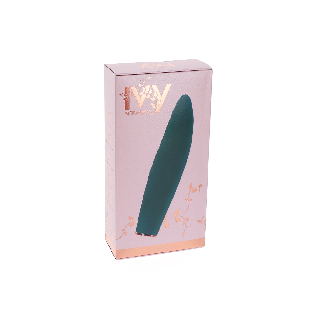 Vibrator SMART Multifunctional Texturat Alyssa, Verde, 3 Moduri Vibratii, 5 Moduri Viteze, 14 cm