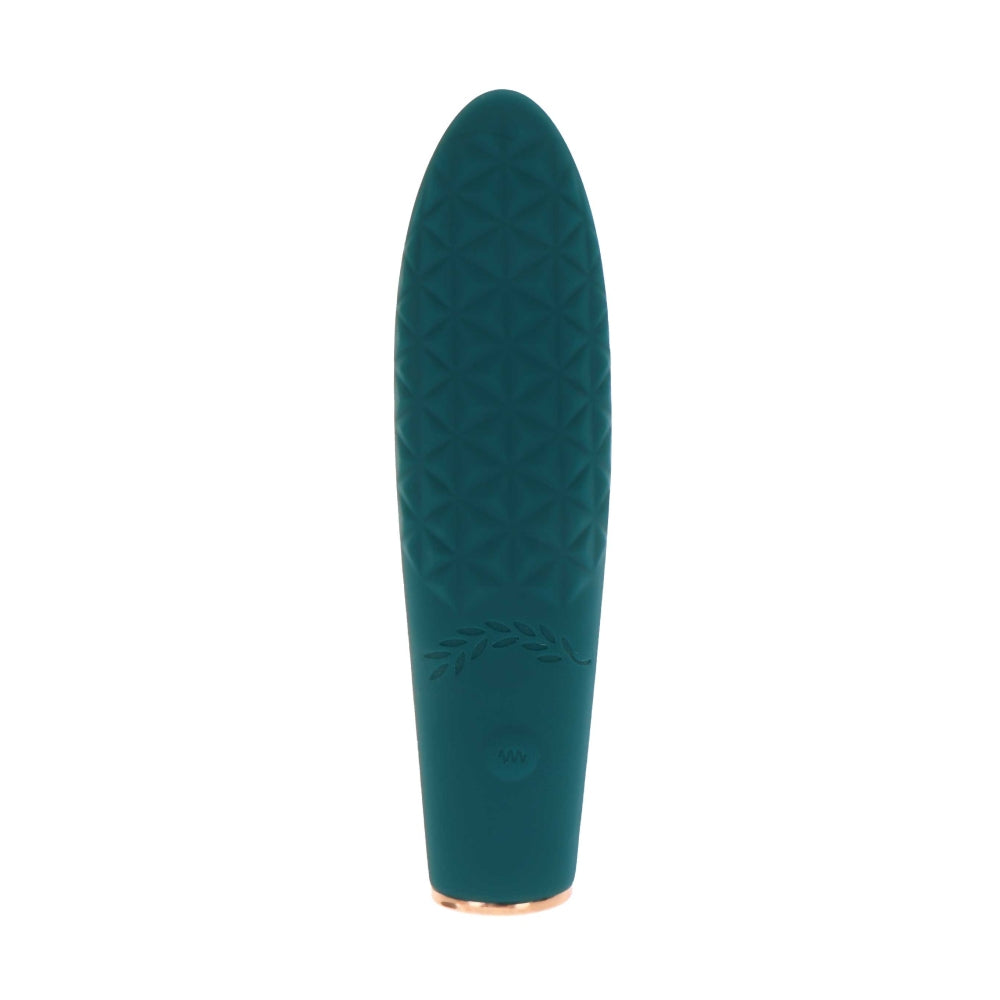 Vibrator SMART Multifunctional Texturat Alyssa, Verde, 3 Moduri Vibratii, 5 Moduri Viteze, 14 cm