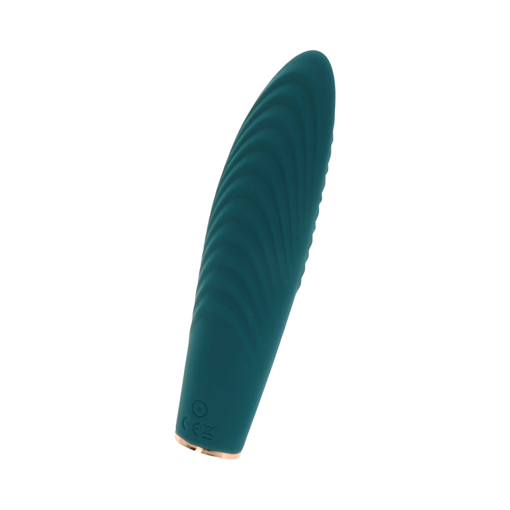 Vibrator SMART Multifunctional Texturat Alyssa, Verde, 3 Moduri Vibratii, 5 Moduri Viteze, 14 cm
