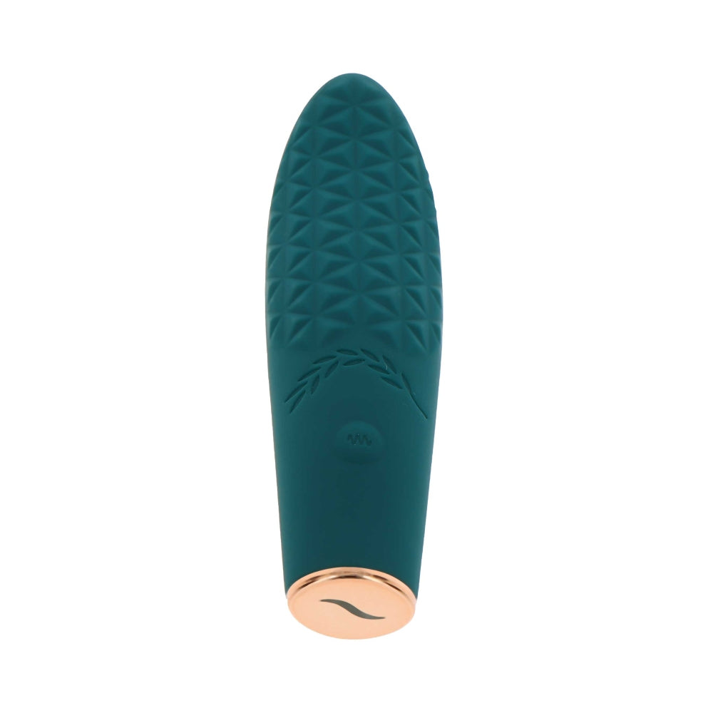 Vibrator SMART Multifunctional Texturat Alyssa, Verde, 3 Moduri Vibratii, 5 Moduri Viteze, 14 cm