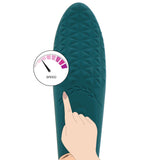 Vibrator SMART Multifunctional Texturat Alyssa, Verde, 3 Moduri Vibratii, 5 Moduri Viteze, 14 cm