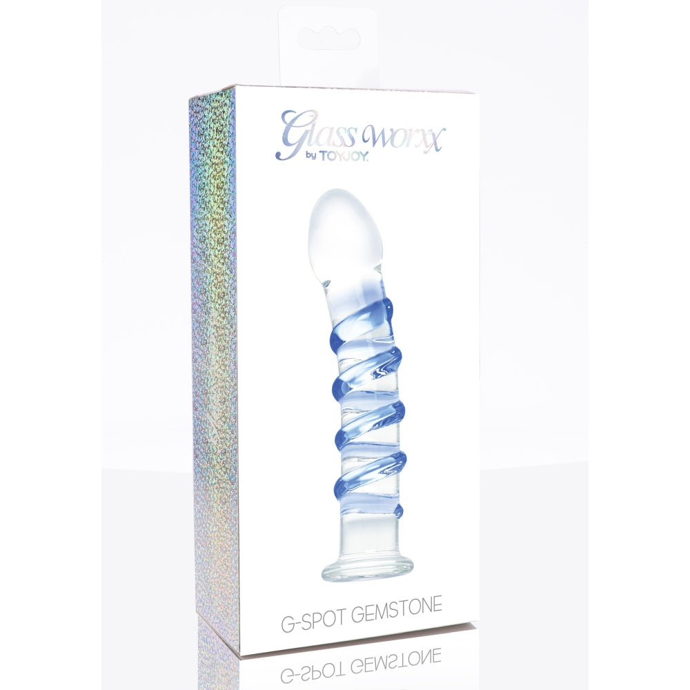 Dildo Sticla pentru Punctul G ToyJoy Glass Worxx Gemstone - Stimulare Eleganta si Rafinata, 18 cm