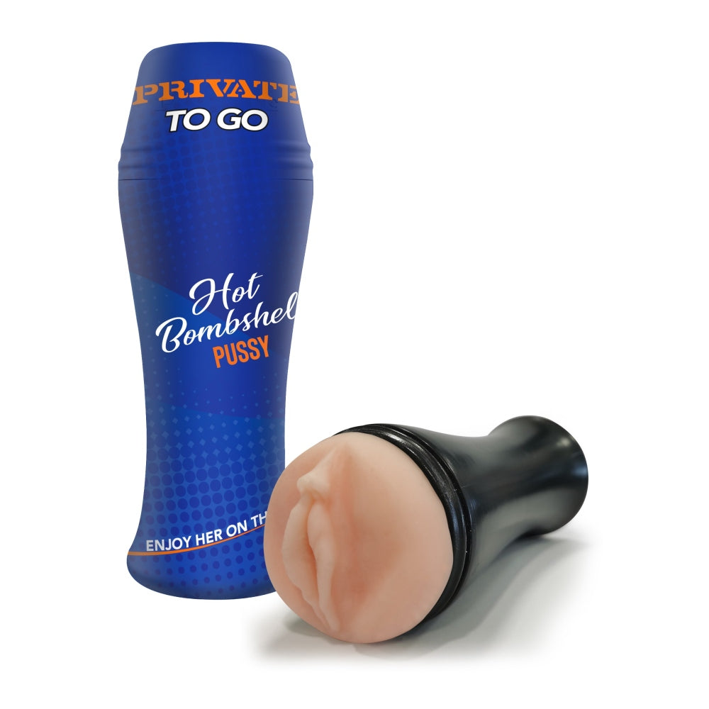Masturbator Private To Go Hot Bombshell 21 cm - compact si discret - design realist, fabricat din material de inalta calitate cu tehnologie Real Skin (TPR) - rezistent la apa