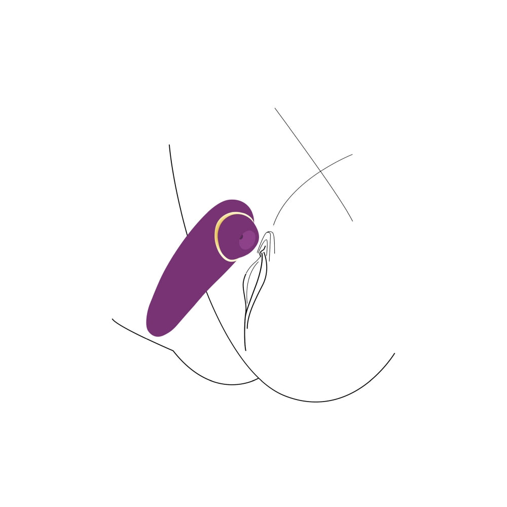 Vibrator cu Suctiune Xocoon Sensual Sway - Mov, 12.5 cm - 6 Moduri Vibratii, 9 Functii Pulsatii - Reincarcabil, Rezistent la Apa IPX6