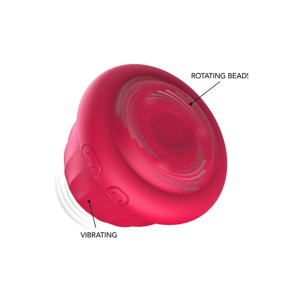 Vibrator Clitoridian Mini Xocoon Pearl Pulse Rosu - 10 Functii Vibratii, 5 Moduri Pulsatii, 3 Viteze Rotative - Ideal pentru momente intime in cuplu - Reincarcabil, Rezistent la Apa IPX7