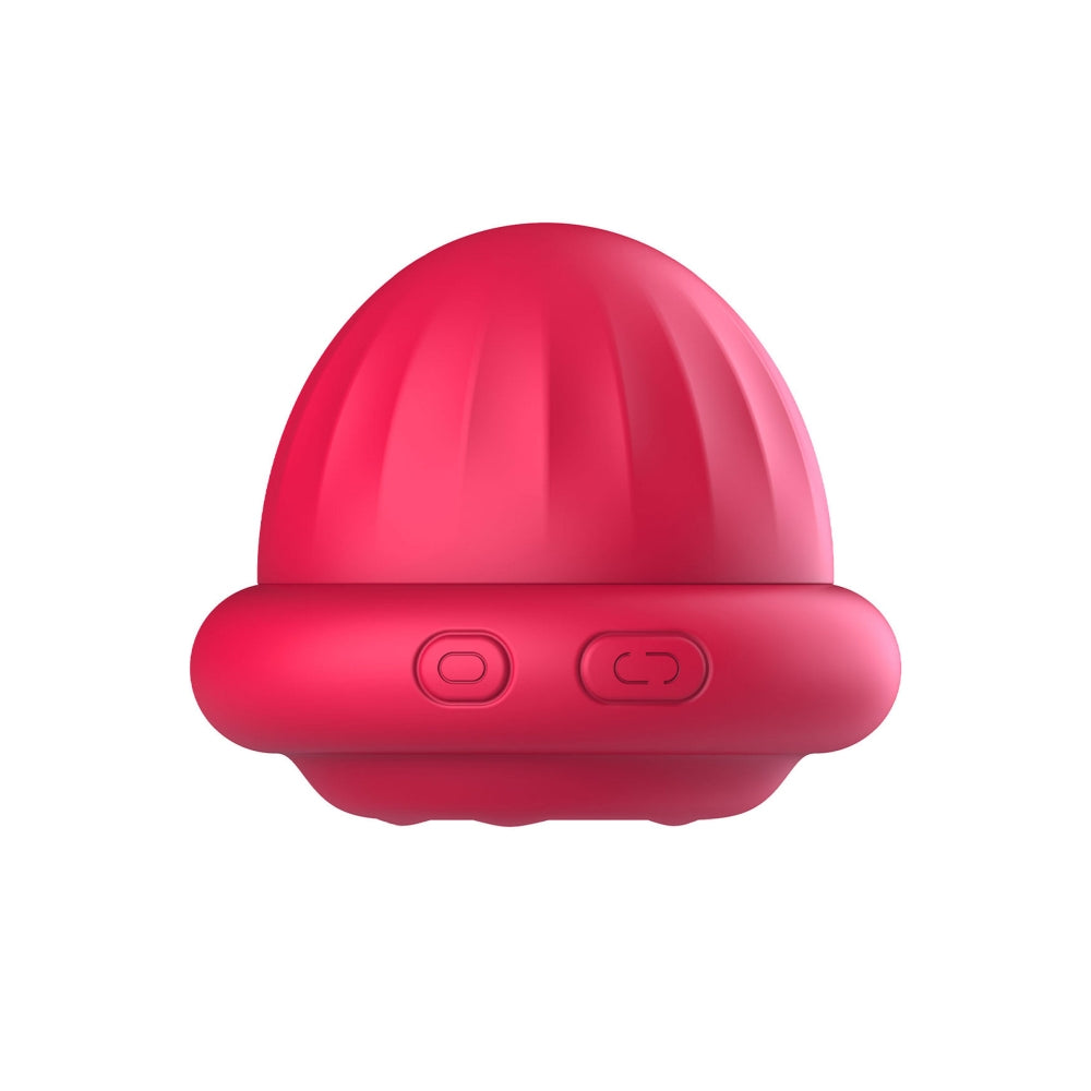 Vibrator Clitoridian Mini Xocoon Pearl Pulse Rosu - 10 Functii Vibratii, 5 Moduri Pulsatii, 3 Viteze Rotative - Ideal pentru momente intime in cuplu - Reincarcabil, Rezistent la Apa IPX7