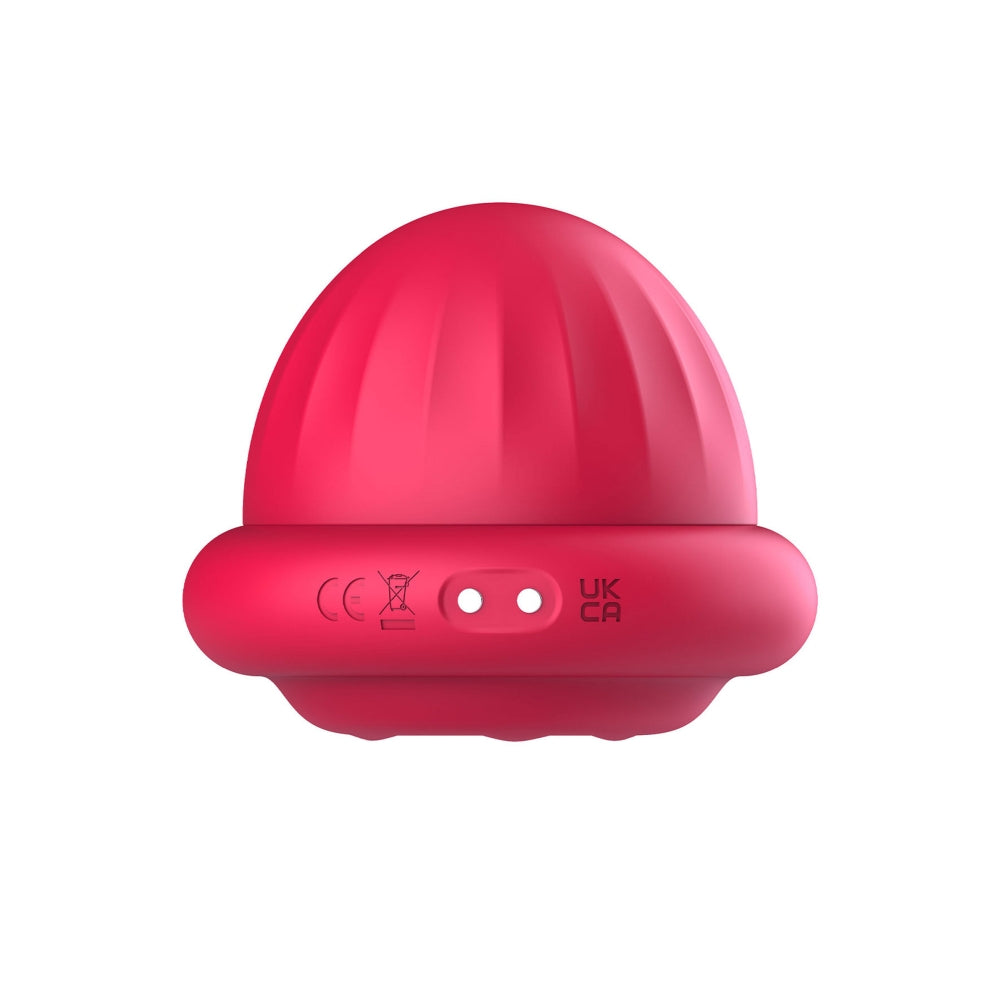 Vibrator Clitoridian Mini Xocoon Pearl Pulse Rosu - 10 Functii Vibratii, 5 Moduri Pulsatii, 3 Viteze Rotative - Ideal pentru momente intime in cuplu - Reincarcabil, Rezistent la Apa IPX7