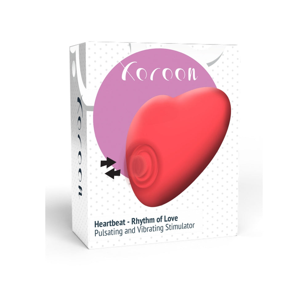 Vibrator Clitoridian Mini Xocoon Heartbeat Rosu - 10 Functii Vibratii, 5 Moduri Pulsatii - Ideal pentru momente intime in cuplu - Reincarcabil, Rezistent la Apa IPX7