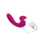 Vibrator Xocoon Celestial Love Fucsia - Stimulator dual pentru Punctul G si Clitoris cu functii de suctiune - 10 Functii de Vibratii si Pulsatii - Doua motoare puternice cu control separat - Reincarcabil, Rezistent la Apa IPX6