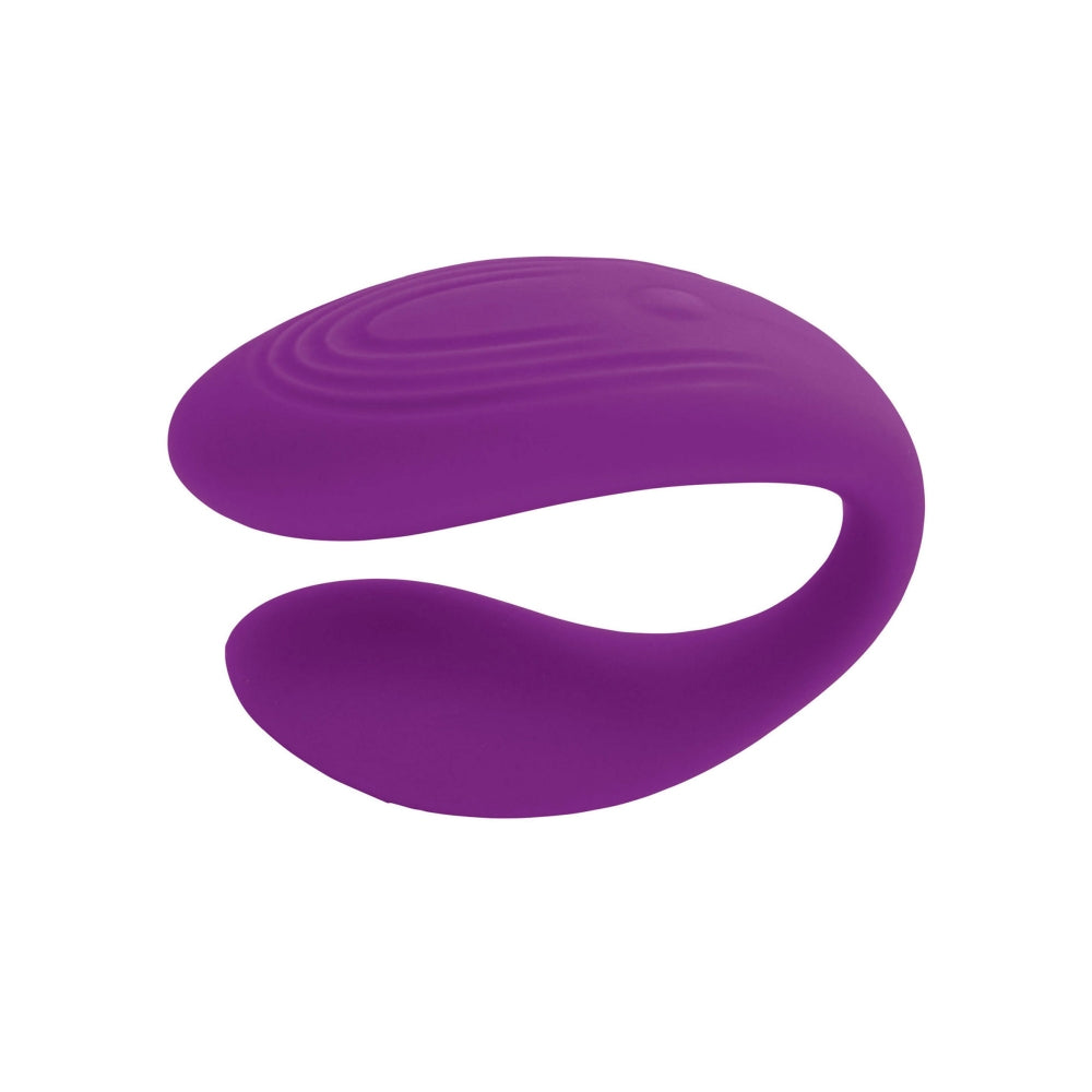 Vibrator Pentru Cupluri Xocoon Bound Love - Mov, 8.5 cm - Stimulare duala a Punctului G si al Clitorisului, 10 Functii Vibratii - Control de la distanta cu telecomanda wireless - Reincarcabil si Rezistent la Apa IPX7