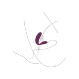 Vibrator Pentru Cupluri Xocoon Bound Love - Mov, 8.5 cm - Stimulare duala a Punctului G si al Clitorisului, 10 Functii Vibratii - Control de la distanta cu telecomanda wireless - Reincarcabil si Rezistent la Apa IPX7