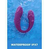 Vibrator Pentru Cupluri Xocoon Bound Love - Mov, 8.5 cm - Stimulare duala a Punctului G si al Clitorisului, 10 Functii Vibratii - Control de la distanta cu telecomanda wireless - Reincarcabil si Rezistent la Apa IPX7