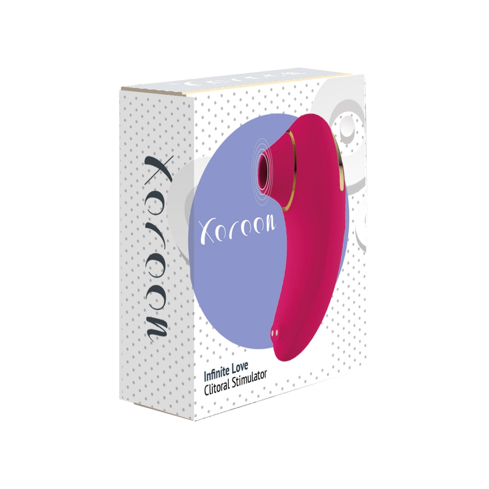 Vibrator cu Suctiune Xocoon Infinite Love Fucsia - Vibrator cu stimulare clitoridiana, simulator de sex oral - 9 Functii Vibratii - Reincarcabil, Rezistent la Stropire IPX5