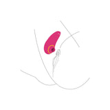 Vibrator cu Suctiune Xocoon Infinite Love Fucsia - Vibrator cu stimulare clitoridiana, simulator de sex oral - 9 Functii Vibratii - Reincarcabil, Rezistent la Stropire IPX5