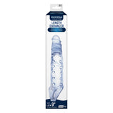 Prelungitor de Penis NMC cu Striatii si Inel Pentru Scrot - Transparent, 23 cm - Moale si igienic - Material sigur pentru corp
