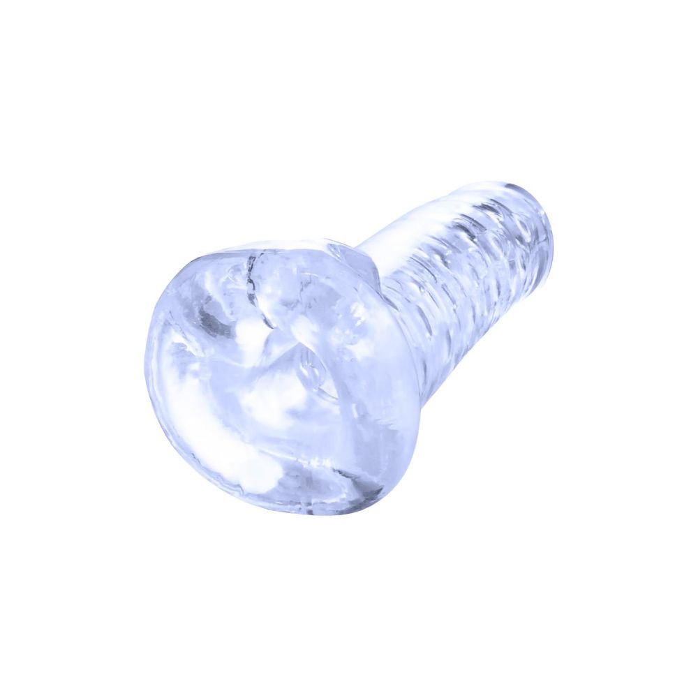 Prelungitor de Penis NMC cu Striatii - Transparent, 18 cm - Moale si igienic - Material sigur pentru corp