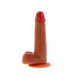 Dildo Realistic ToyJoy Get Real Skin 18 cm - strat superior mobil, tehnologie Dual Density pentru textura naturala - baza cu ventuza puternica, compatibil cu hamuri strap-on