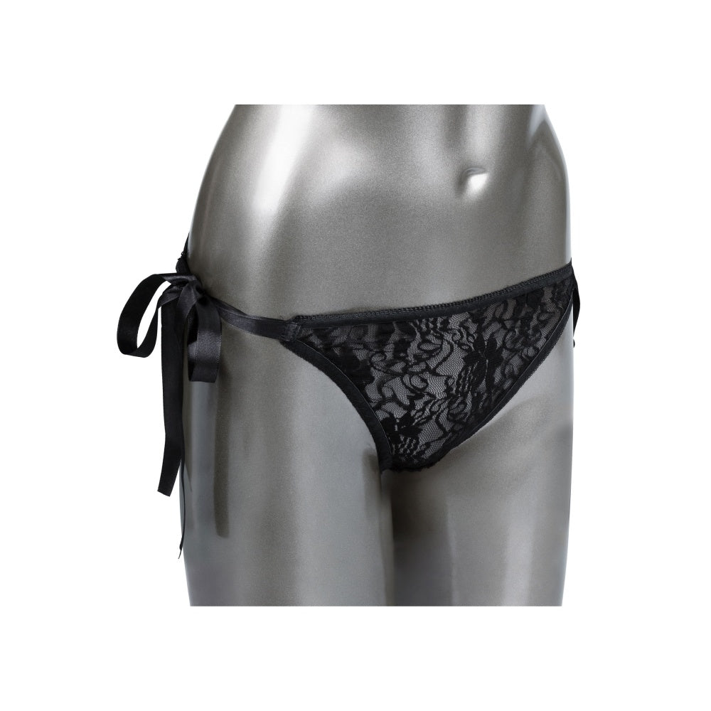 Chiloti Sexy Vibratori cu Telecomanda - din dantela neagra cu buzunar intern - stimulator cu 12 fuctii de vibratii - reincarcabil, rezistent la apa