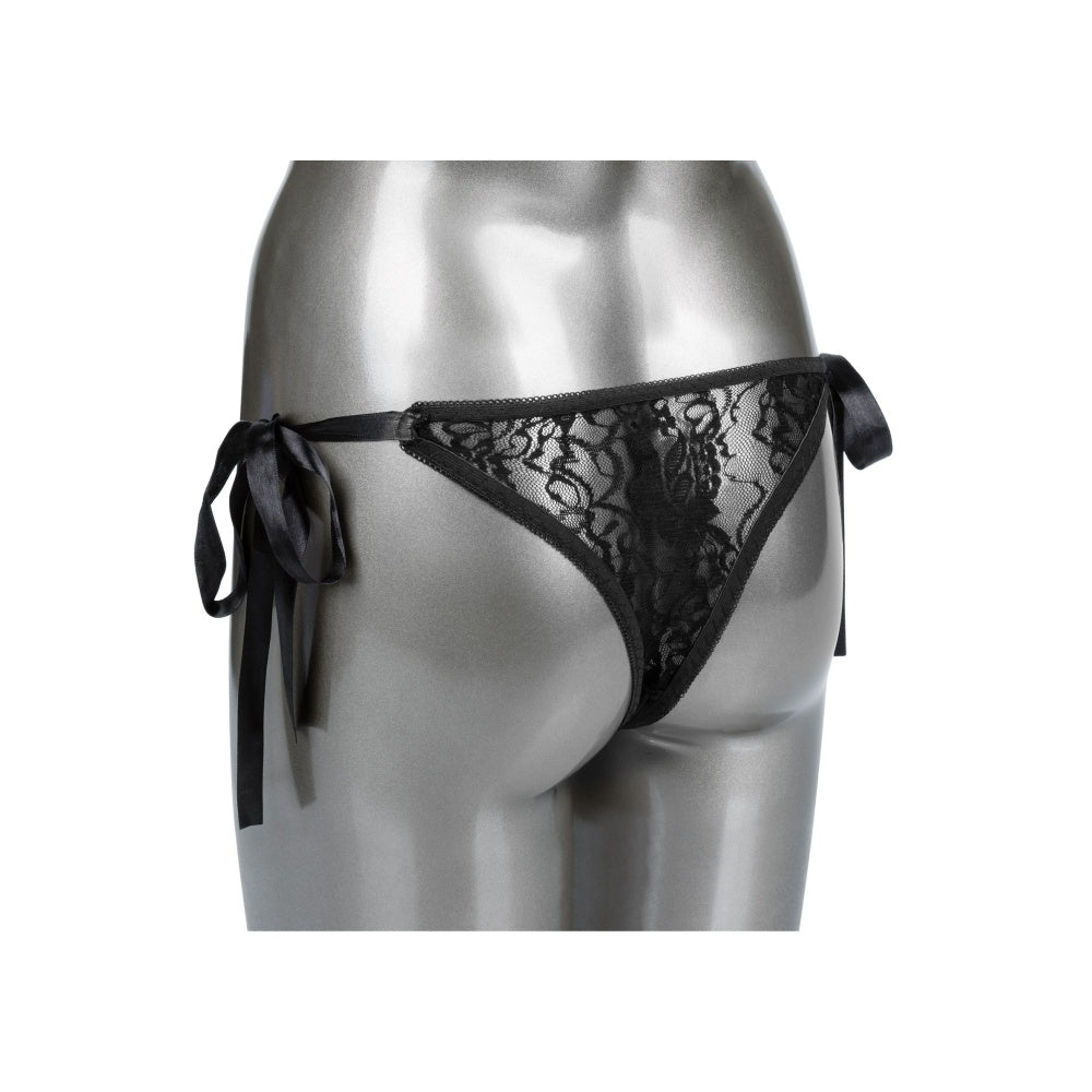 Chiloti Sexy Vibratori cu Telecomanda - din dantela neagra cu buzunar intern - stimulator cu 12 fuctii de vibratii - reincarcabil, rezistent la apa