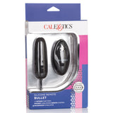 Vibrator Bullet din Silicon cu Telecomanda CalExotics - Jucarie Sexuala Impermeabila pentru Cupluri - 12 Functii Vibratii - Oua Vibratoare Masaj Adult - Negru