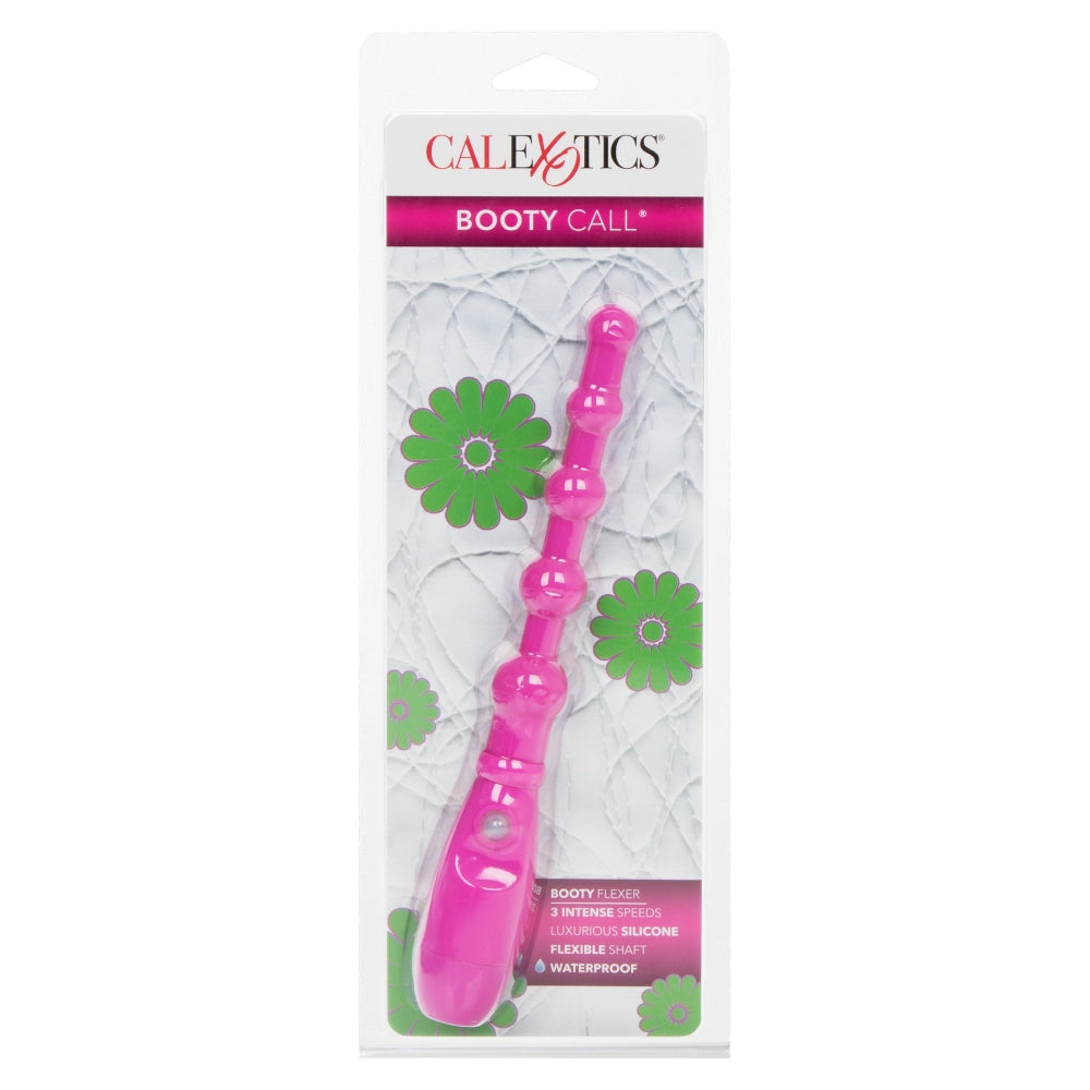 Stimulator anal flexibil CalExotics Booty Call Booty Flexer cu 3 viteze vibratie si design impermeabil, Roz