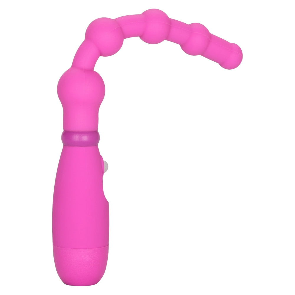 Stimulator anal flexibil CalExotics Booty Call Booty Flexer cu 3 viteze vibratie si design impermeabil, Roz