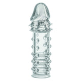 Extender Penis CalExotics Apollo - Adauga 5 cm Lungime si Grosime, Material TPR Fara Ftalati, 16 cm, Transparent