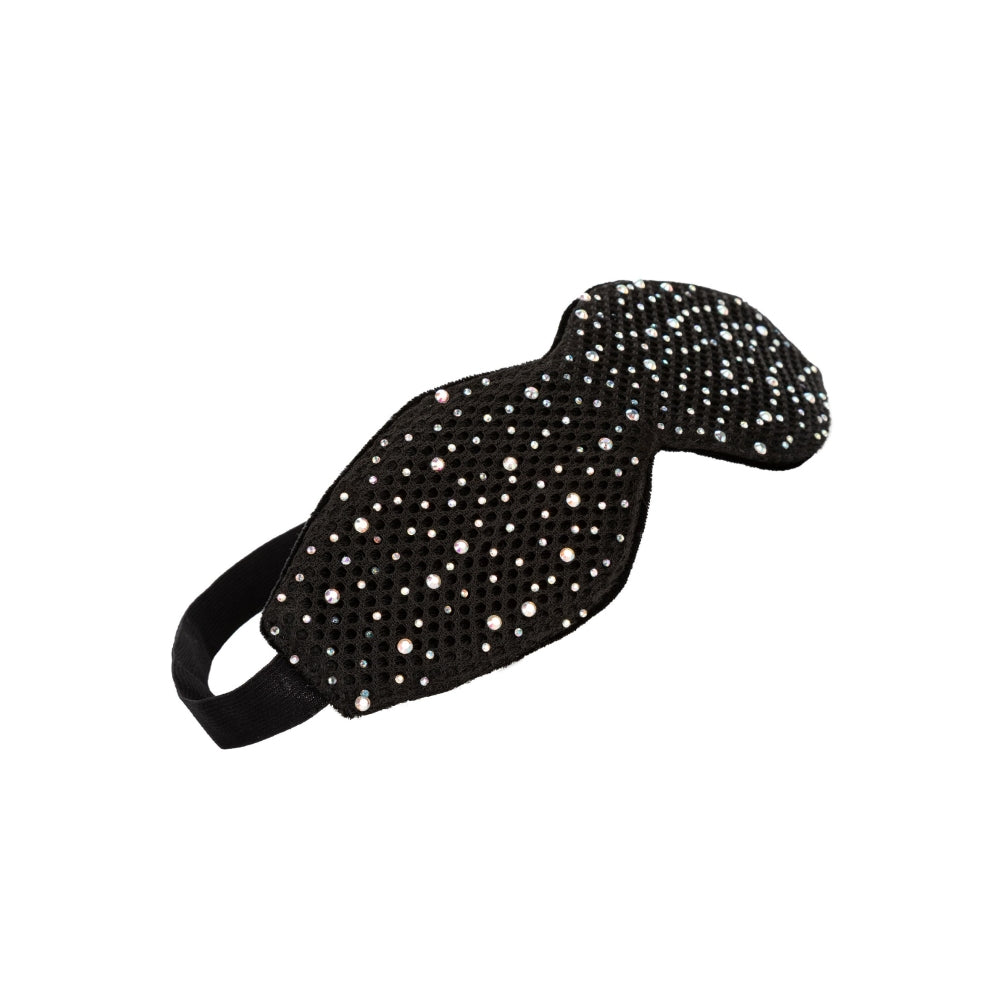 Masca pentru Ochi CalExotics Radiance Negru cu Strasuri - perfect jocuri bondaj sau roleplay in cuplu - captuseala moale si design curbat