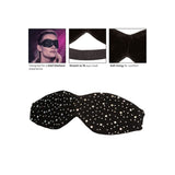 Masca pentru Ochi CalExotics Radiance Negru cu Strasuri - perfect jocuri bondaj sau roleplay in cuplu - captuseala moale si design curbat