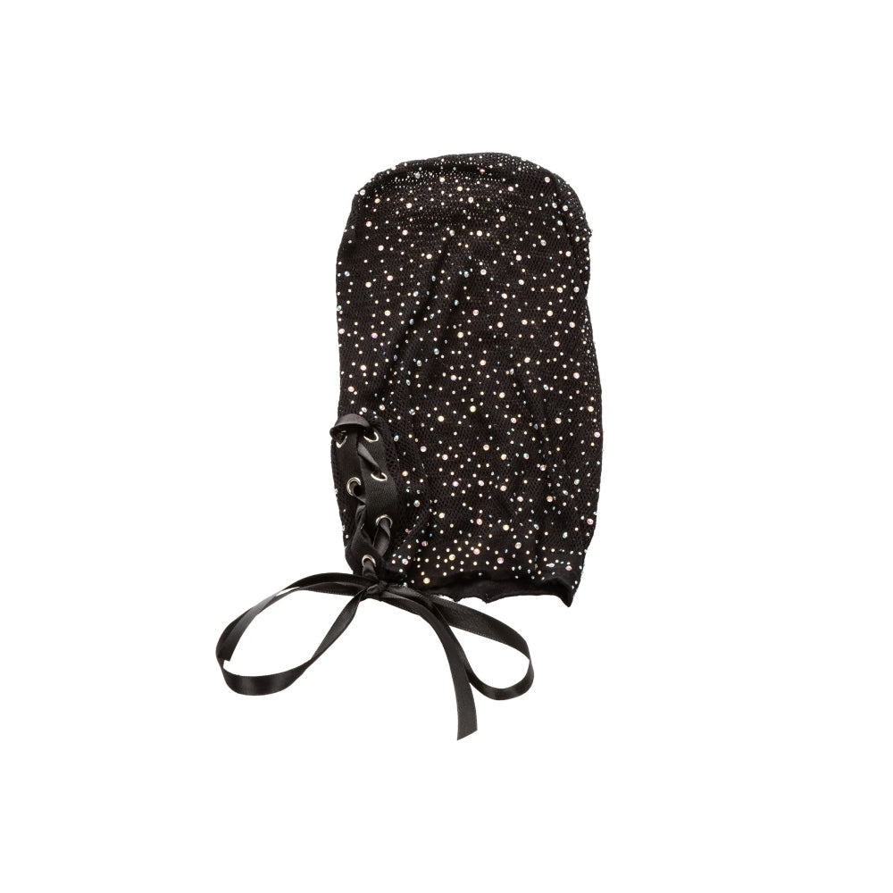 Masca CalExotics Radiance Negru cu Strasuri - Masca completa pentru fata, amplifica sensibilitatea cu restrictie senzoriala - material delicat, usor de intretinut