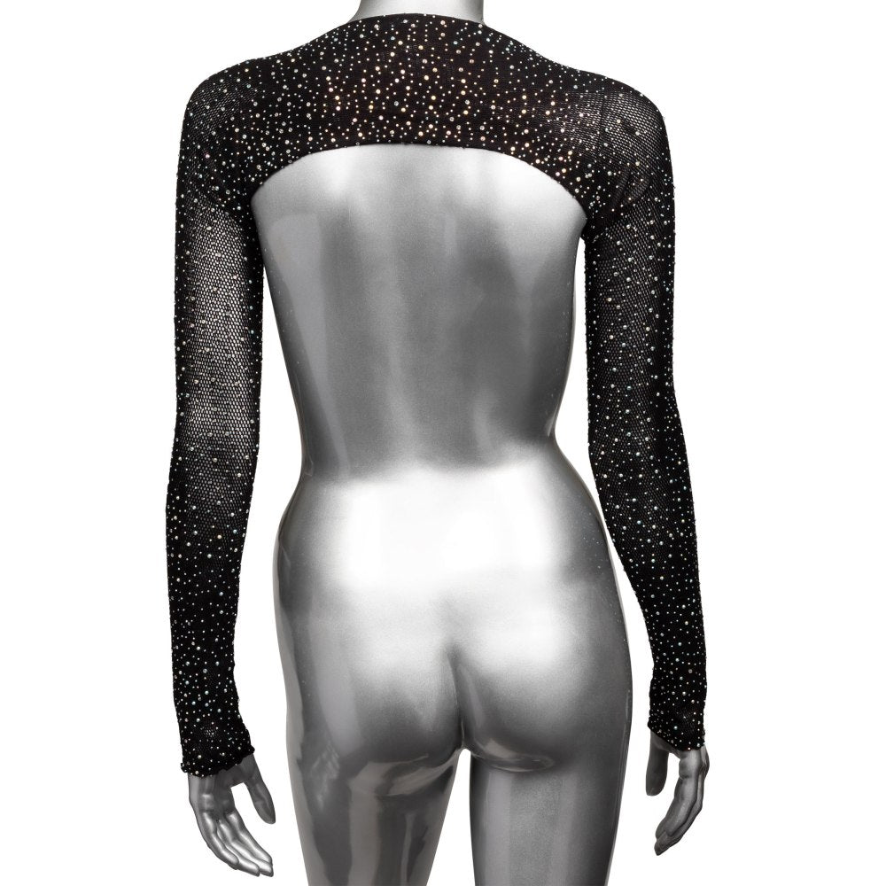 Lenjerie Sexy Bolero cu Strasuri CalExotics Radiance - Design Elastic Plasa Respirabila, Lenjerie Sexy Femei