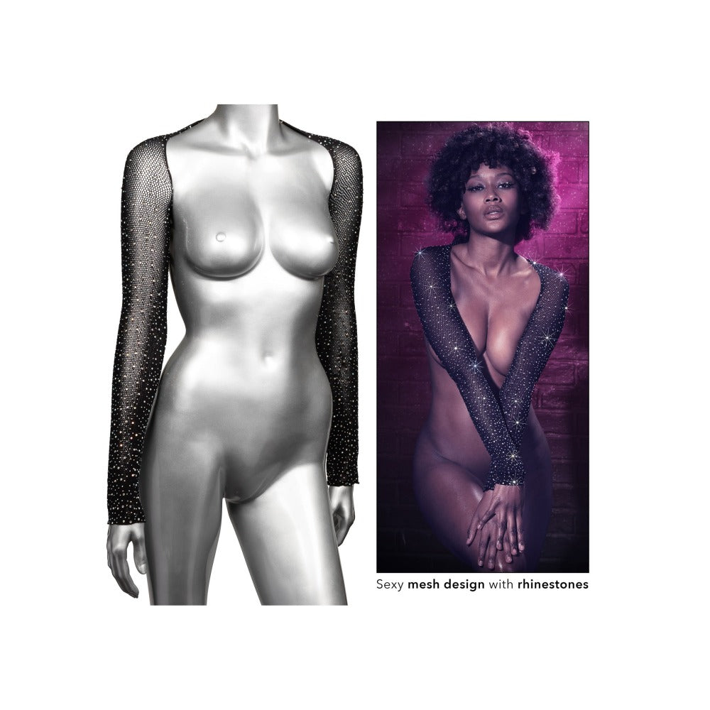 Lenjerie Sexy Bolero cu Strasuri CalExotics Radiance - Design Elastic Plasa Respirabila, Lenjerie Sexy Femei