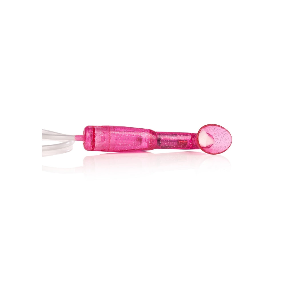 Pompa Vacuum cu Vibratii CalExotics Pentru Clitoris Roz - Pompa Vaginala cu 3 Moduri Vibratii - Pompita cu valva de eliberare rapida - Maneca cu gadilitori