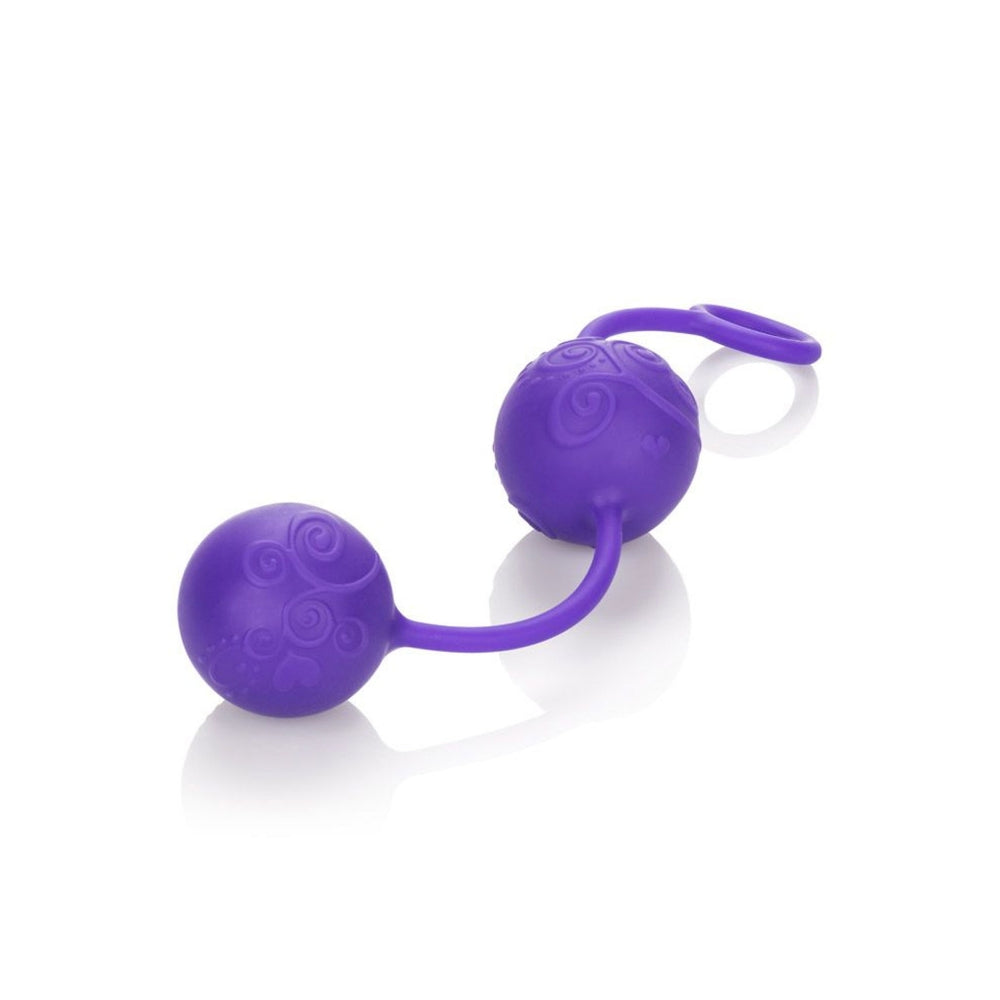 Bile Kegel din Silicon CalExotics 'O' Balls - Exercitii pentru Muschii Pelvici si Orgasme Intense, Mov