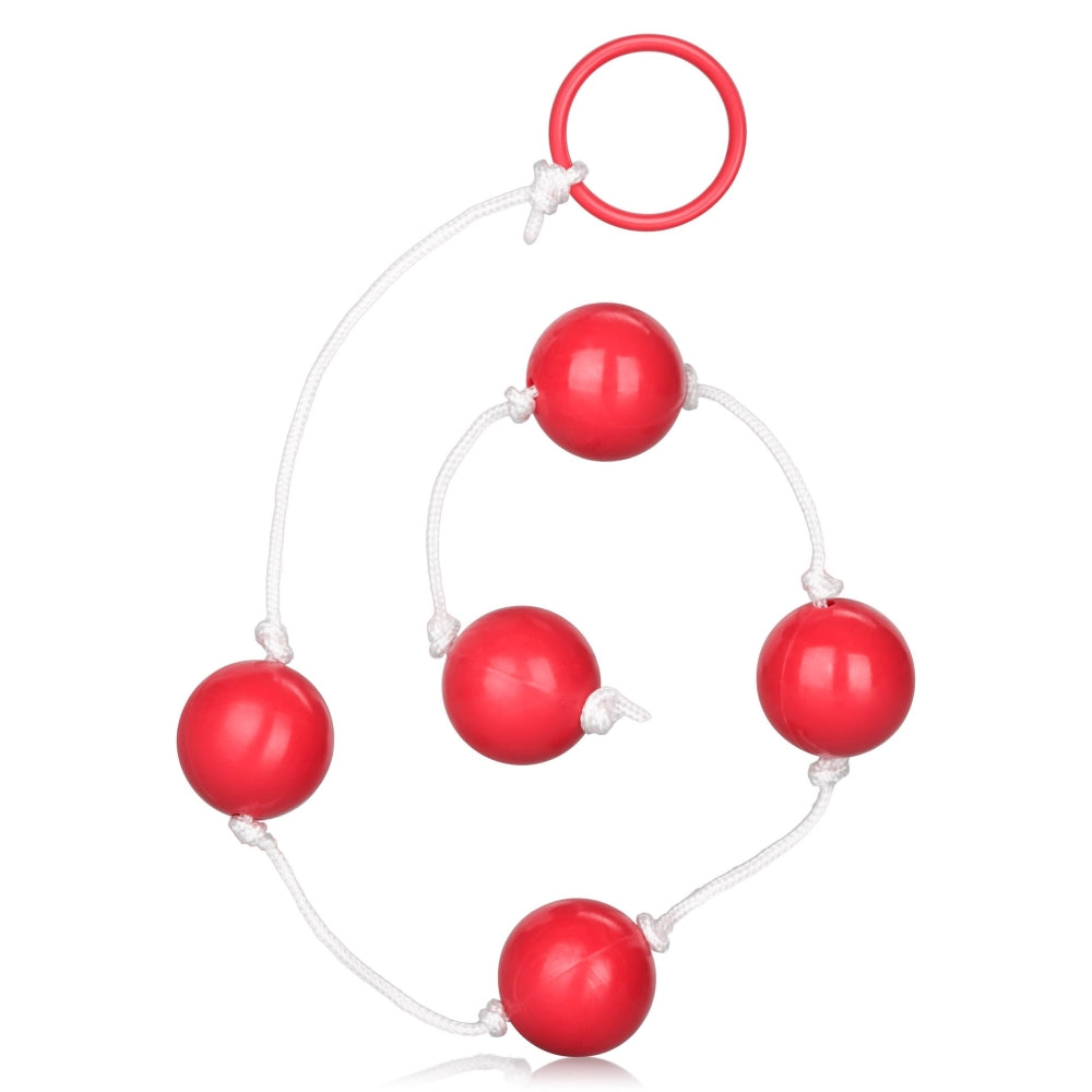 Bile anale CalExotics pentru stimulare intensa, set 5 bile compacte, mare