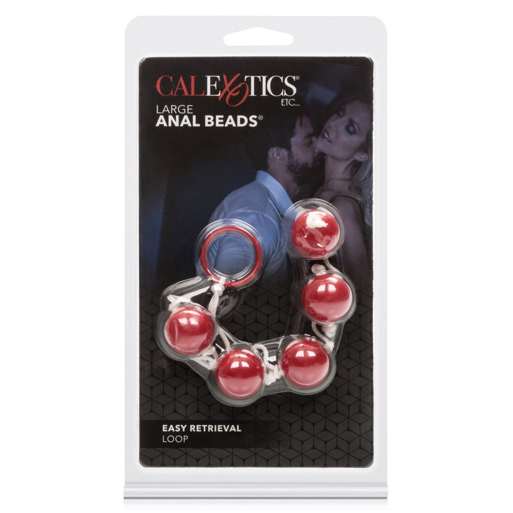 Bile anale CalExotics pentru stimulare intensa, set 5 bile compacte, mare