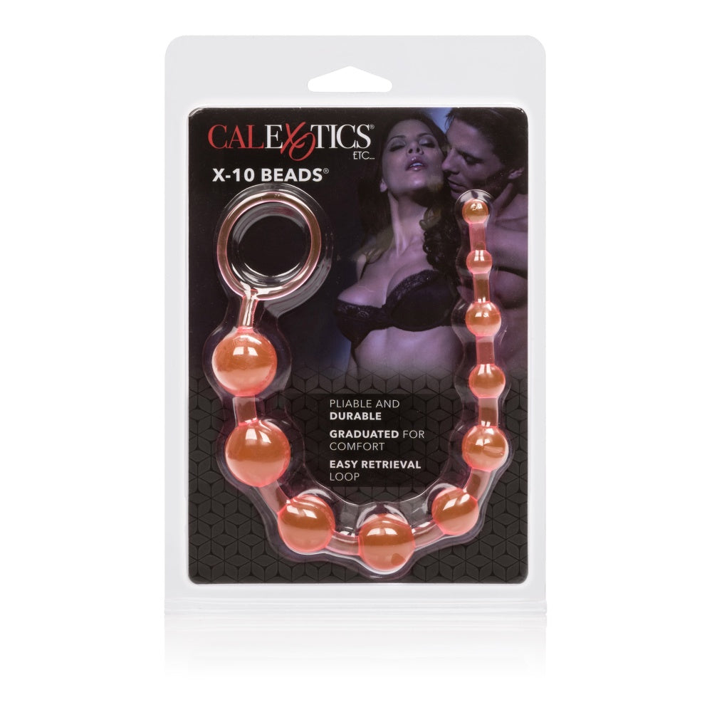 Bile Anale Gradate CalExotics X-10 pentru Stimulare Intensa si Extaz Orgasmic, Roz