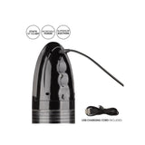 Pompa Pentru Penis CalExotics Automatic Start Pump - 26.75 cm, Negru - Reincarcabil, 3 Moduri de Antrenament - Material durabil pentru o suctiune puternica