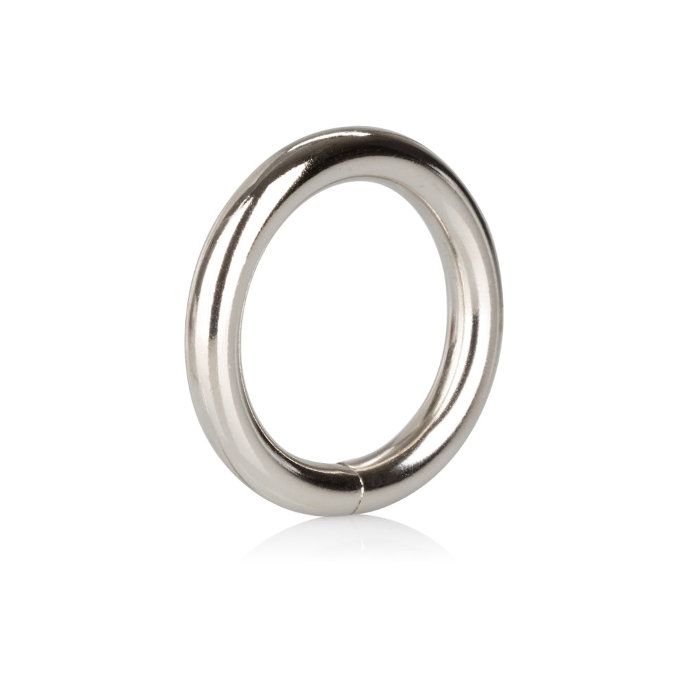 Inel Metalic pentru Stimulare CalExotics Silver Ring - Marime Mica, Intensifica Erectia si Placerea