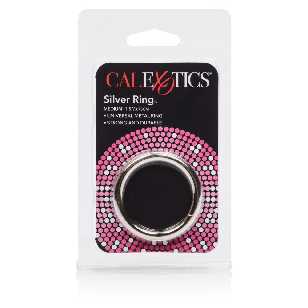 Inel Pentru Penis din Metal CalExotics Silver Ring 5 cm - ideal pentru mentinerea erectiei si intensificarea performantei erotice - fabricat din otel solid cu finisaj argintiu