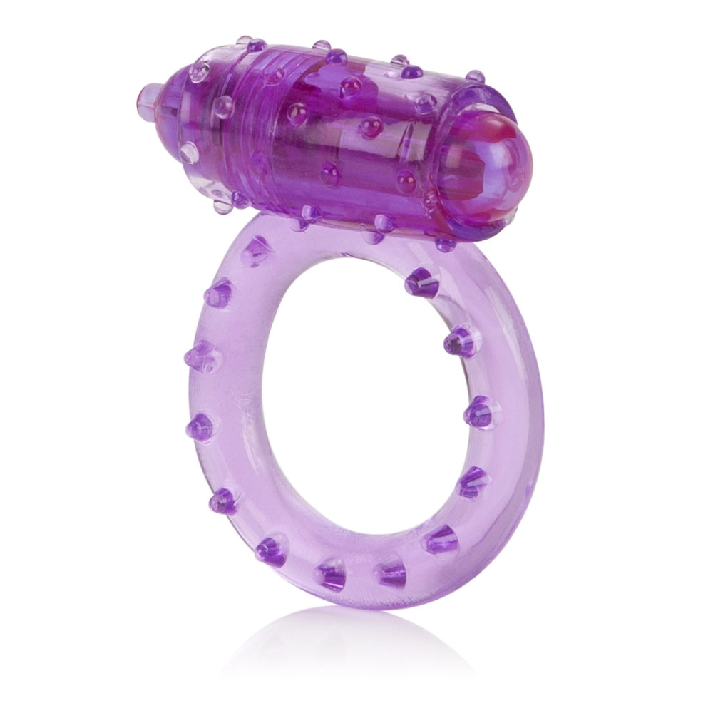 Inel Pentru Penis cu Vibratii CalExotics One Touch Nubby Mov - include mini vibe detasabil - Inel elastic pentru erectii mai ferme - ideal pentru cupluri