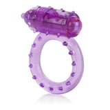 Inel Pentru Penis cu Vibratii CalExotics One Touch Nubby Mov - include mini vibe detasabil - Inel elastic pentru erectii mai ferme - ideal pentru cupluri