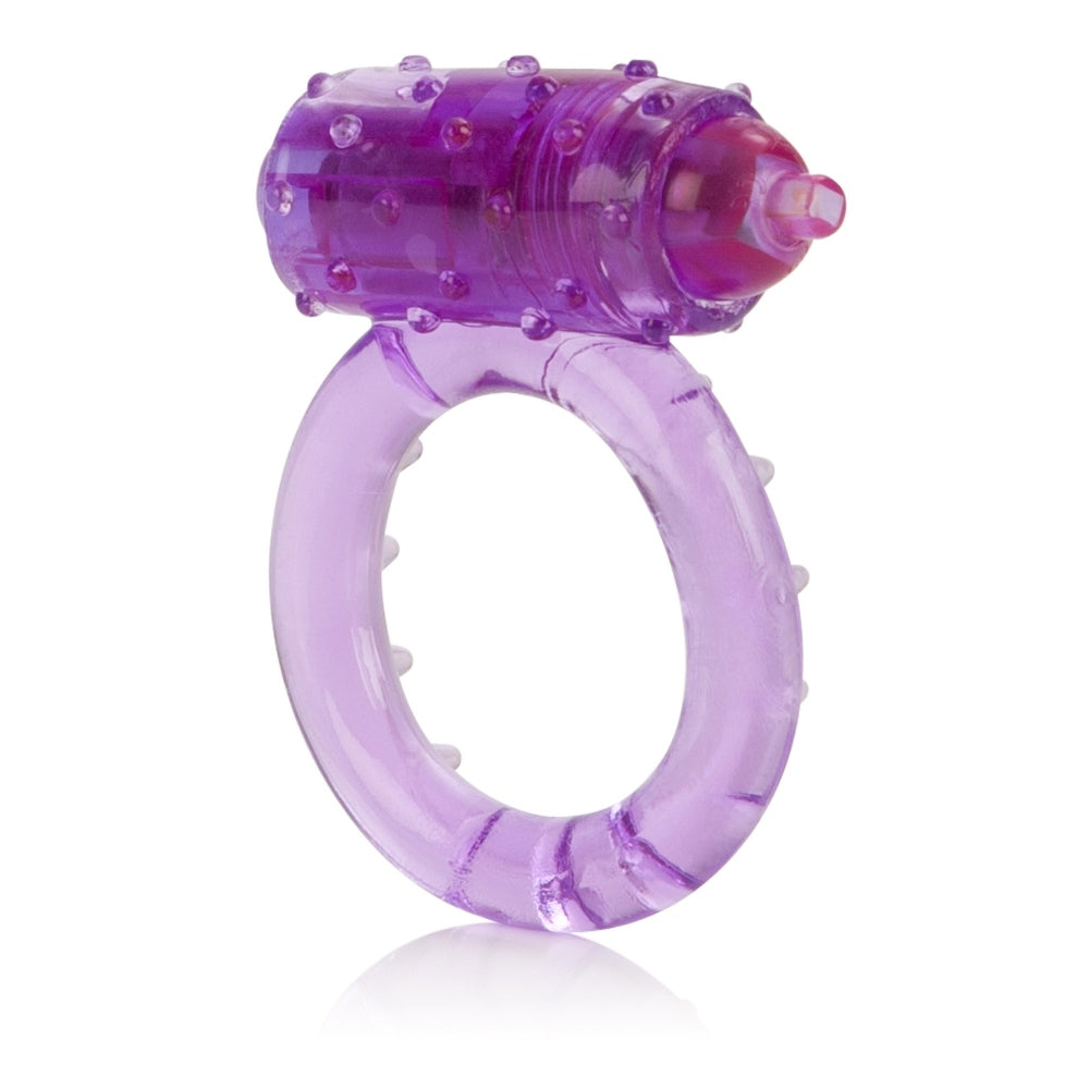 Inel Pentru Penis cu Vibratii CalExotics One Touch Nubby Mov - include mini vibe detasabil - Inel elastic pentru erectii mai ferme - ideal pentru cupluri