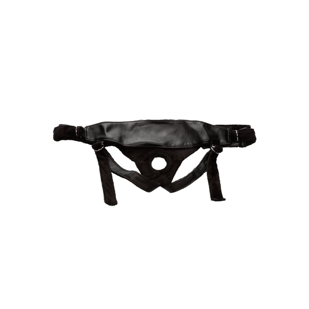 Curea Strap-On CalExotics Universal Lover - ham conceput pentru placere hand-free intensa - curele complet ajustabile, potrivita pentru talie de pana la 134 cm - Inel extensibil, compatibil cu majoritatea dildo-urilor flexibile