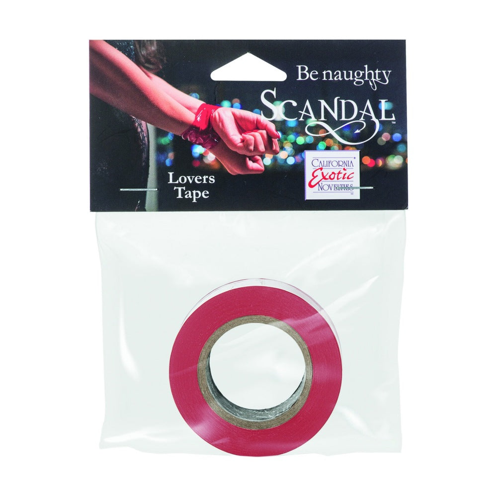 Banda Adeziva BDSM CalExotics Scandal Lovers Tape Rosu - adeziv inteligent, reutilizabil si durabil - alternativa prietenoasa cu piele pentru sfori bondaj - potrivit pentru toate nivelurile de jocuri BDSM in cuplu
