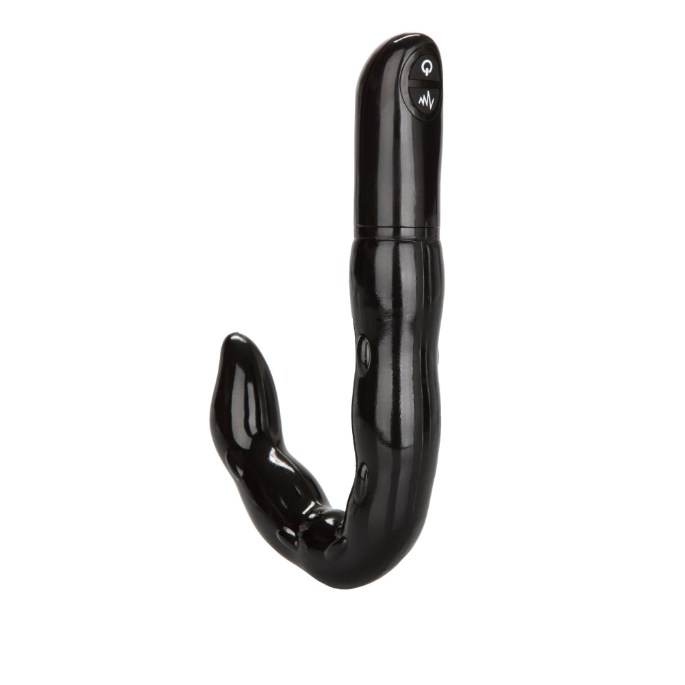 Stimulator Pentru Prostata CalExotics Dr. Joel Kaplan - 7.5 cm, Negru - 10 Functii de Vibratii - Design curbat, complet rezistent la apa - control simplu prin buton, potrivit pentru incepatori si untilizatori experimentati