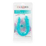 Dildo Dublu CalExotics Silicone AC/DC Dong - Turcoaz, 30 cm - Design cu stimulare unica, forma in U - silicon flexibil cu finisaj satinat
